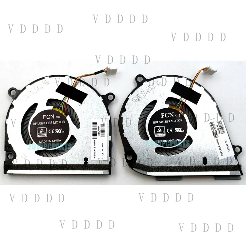 L...  for HP Envy X360 15-DR 15-DS 15M-DS CPU and GPU two fans L53541-001 L53542-001