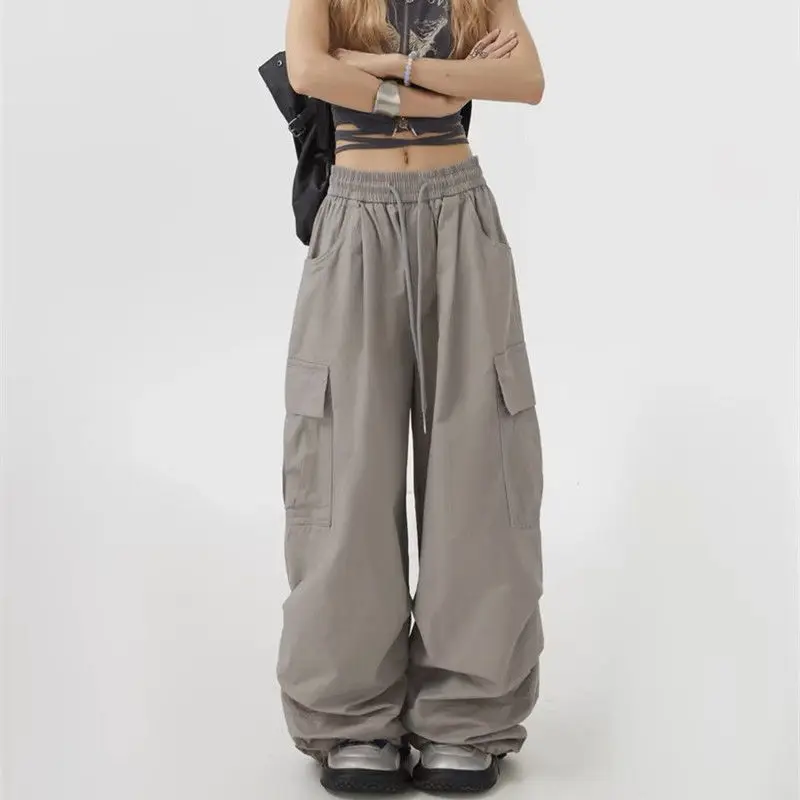 

Spring and Autumn Girls American Straight Blue Overalls Women's Summer Thin Loose Casual New Wide Leg