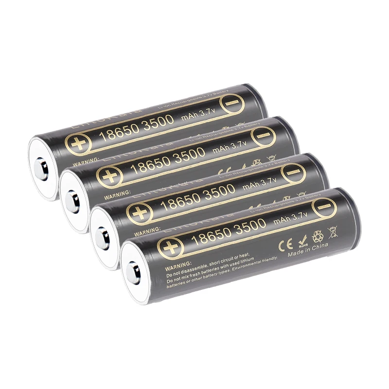 1-16PCS LiitoKala Lii-35A with PCB 18650 rechargeable battery 3500mAh high capacity 3.7V pointed light flashlight battery+box