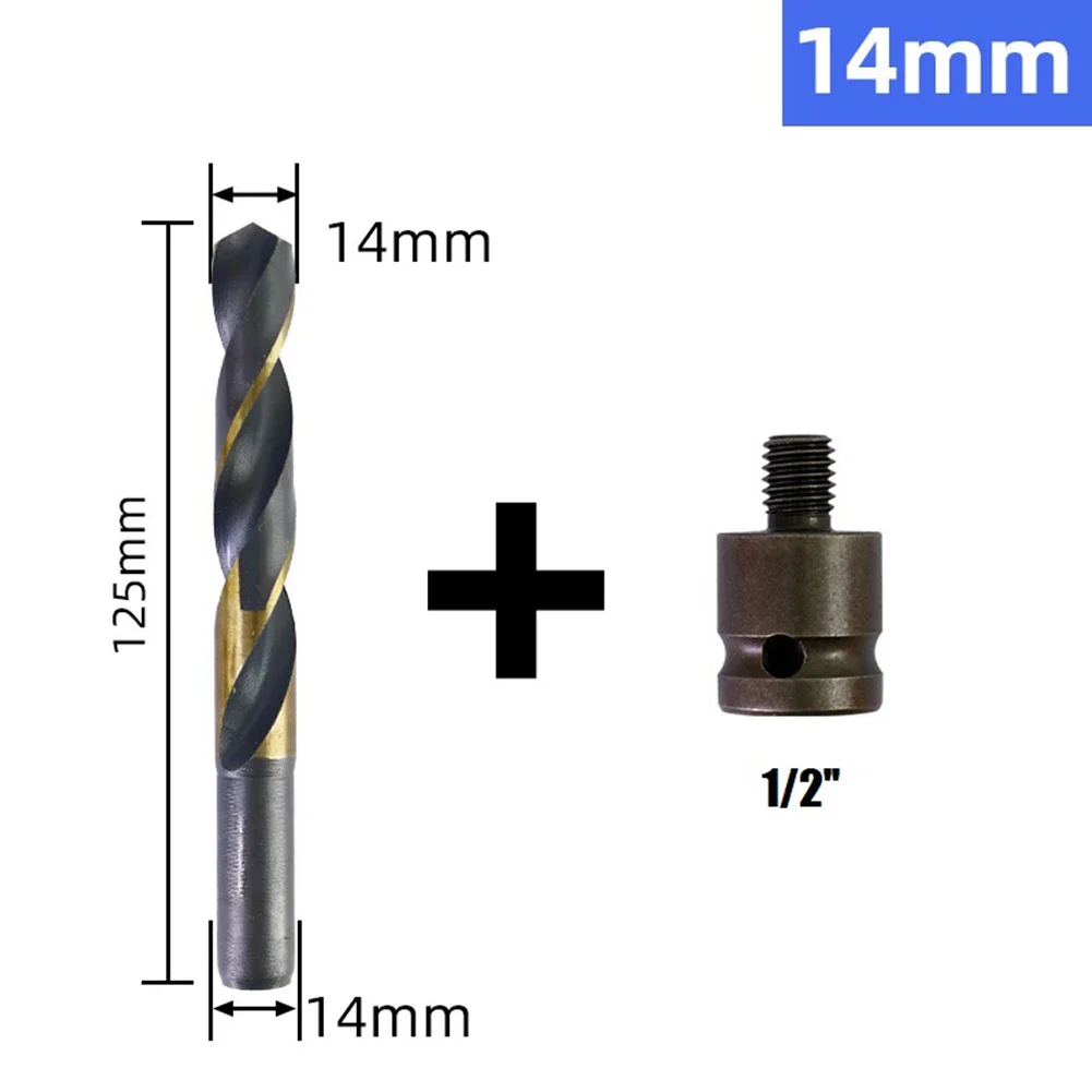 

Increase Your Productivity with HSS Drill Bit Set 14mm Shank with Adapter for Electric Wrench Choose Dia from 14 25mm