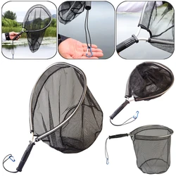 50cm Trout Fishing Landing Net Frame Nylon Mesh Fly Trap for Fishing Aluminum Alloy Pole Handle Outdoor Carp Fishing Equipment