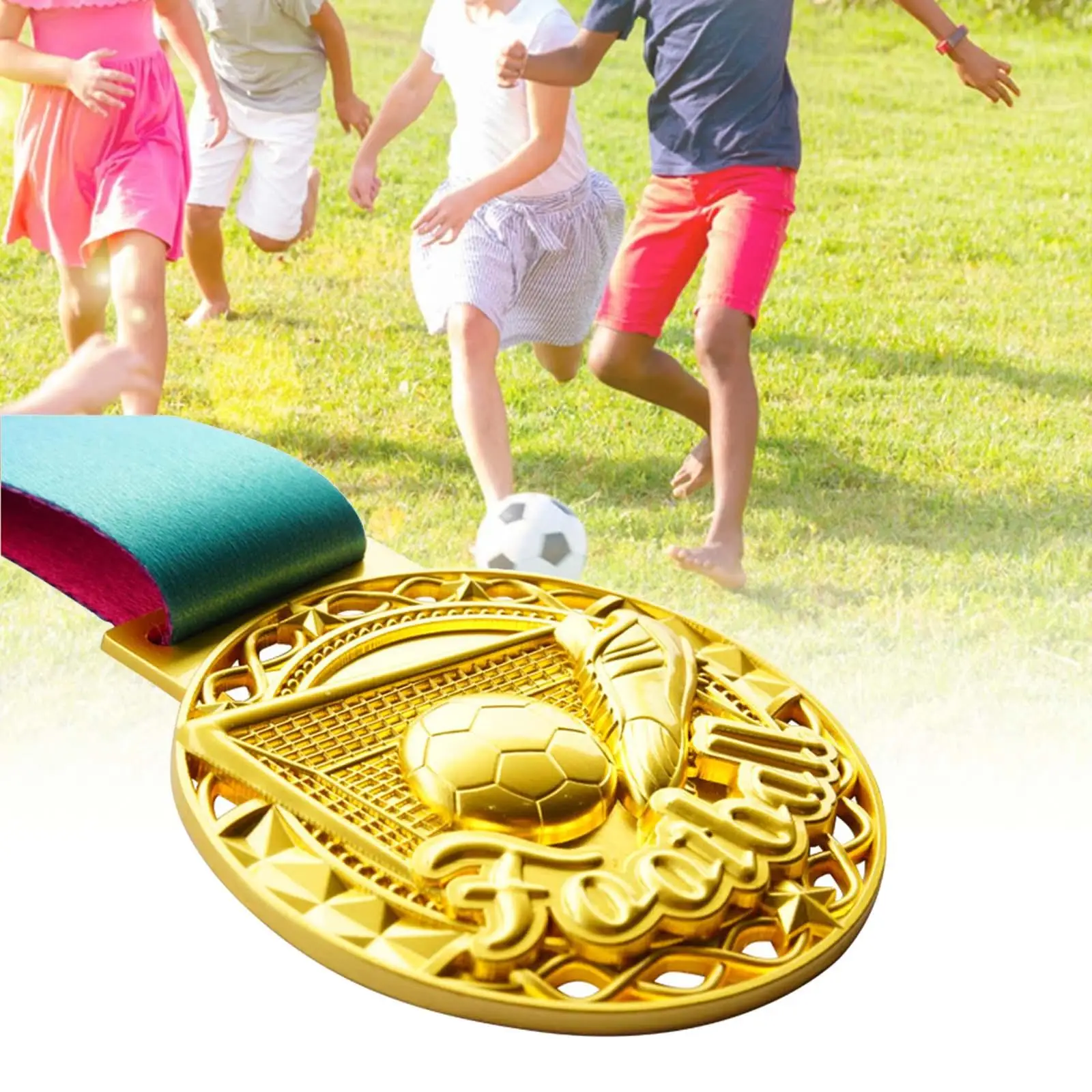 Soccer Medals Decor Crafting Engraving Creative 6cm Dia Handmade Party Supplies for Competitions Adults Celebration Gifts Sports