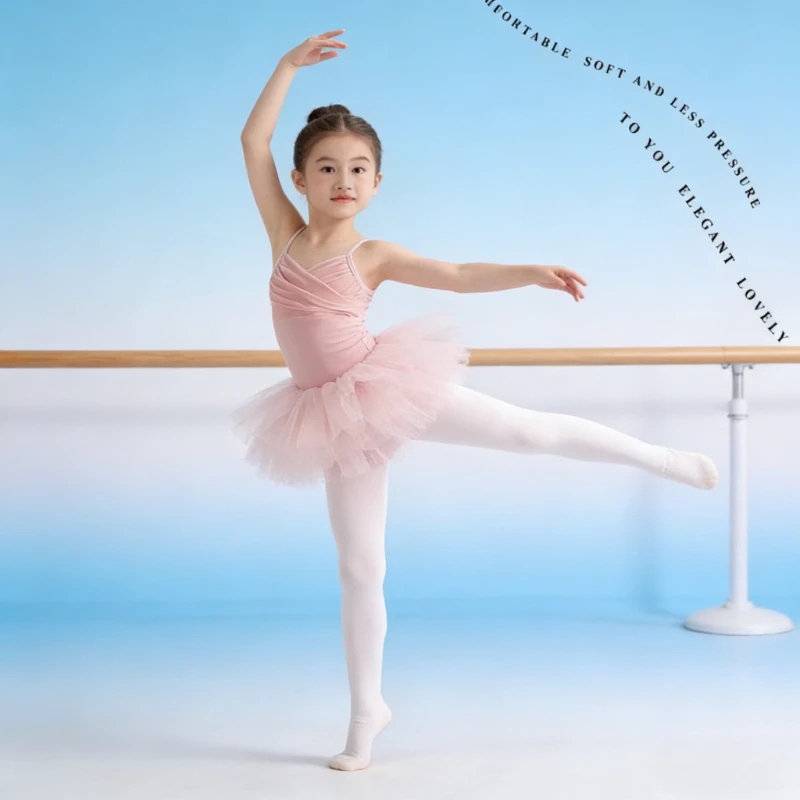 

Kids Elegant Dance Outfit Soft Tutu Leotard Lightweight Fabric Ideal for Dance Training Examinations Performance and Competition