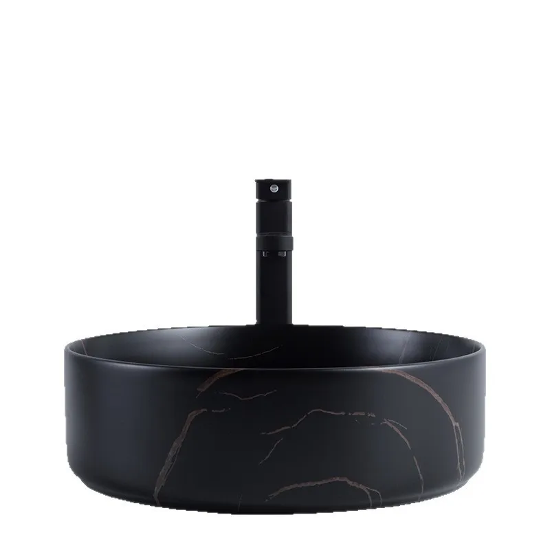 

Retro countertop basin anti-splash ceramic bathroom wash basin outdoor