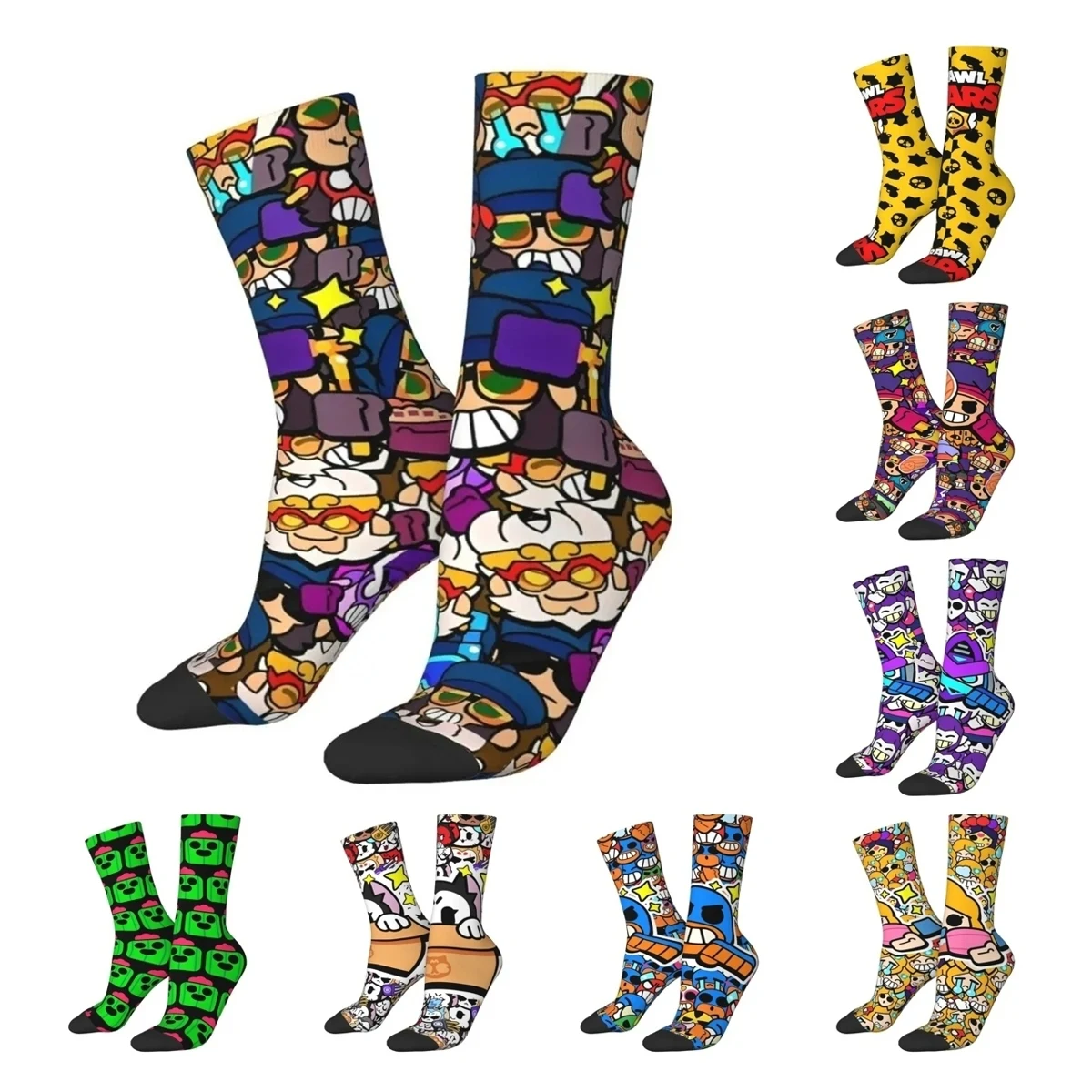 Winter Warm Harajuku Unisex Brawling-Heros Socks Anime Games Non-slip Middle Tube Socks