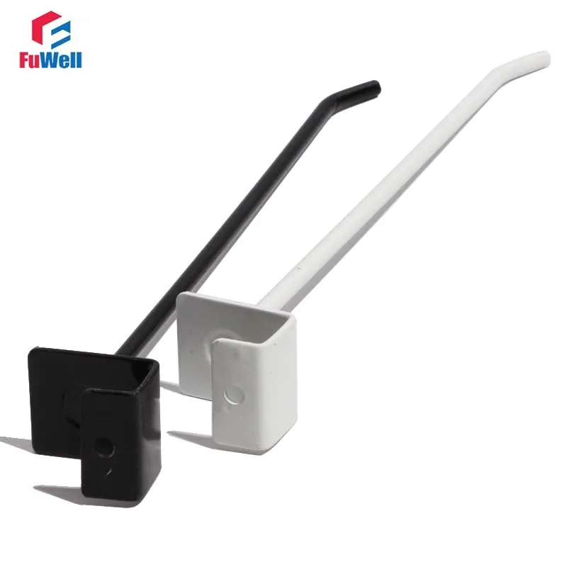 FuWell 4.2mm Wire Diameter Square Tube White Black Silver Single-line Bayonet 1.5 Square Hook 5cm/10cm/15cm/20cm