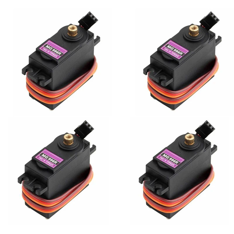 4pcs 13kg 15kg Metal Servos Digital MG995 MG996 MG996R Servo Metal Gear Motor for Futaba JR Car RC Helicopter Boat Diy toys