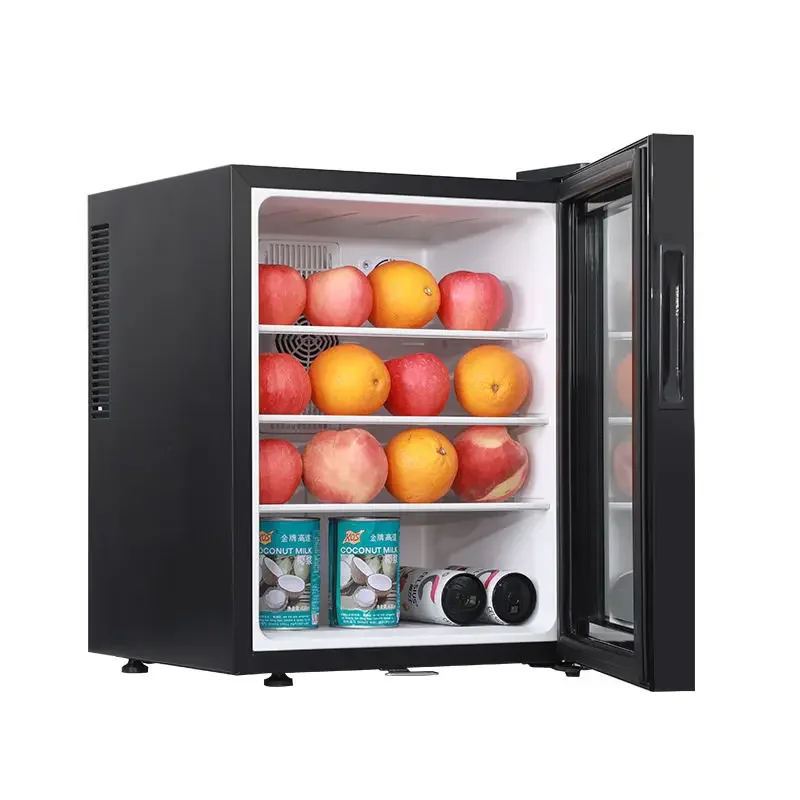 30L Air Cooling Glass Door Portable Refrigerator 30L Mini Bar Fridge for Home Car Dual Use