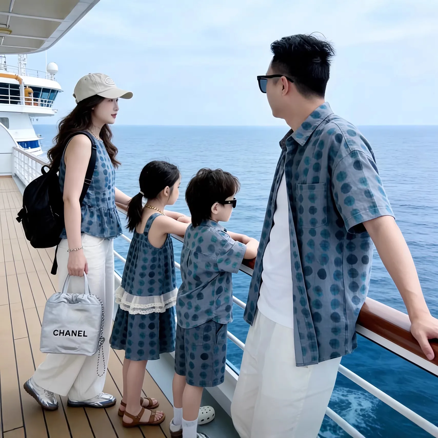 2026 Summer Family Matching Outfits Fashion Family Look Mom Dad Tops Girls Boys Sets Korean Style Family Clothes for Vacation