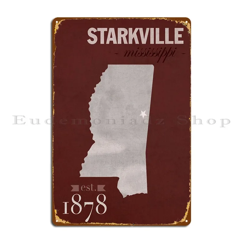 Mississippi State Founded Metal Plaque Poster Wall Decor Print Cinema Decoration Pub Tin Sign Poster