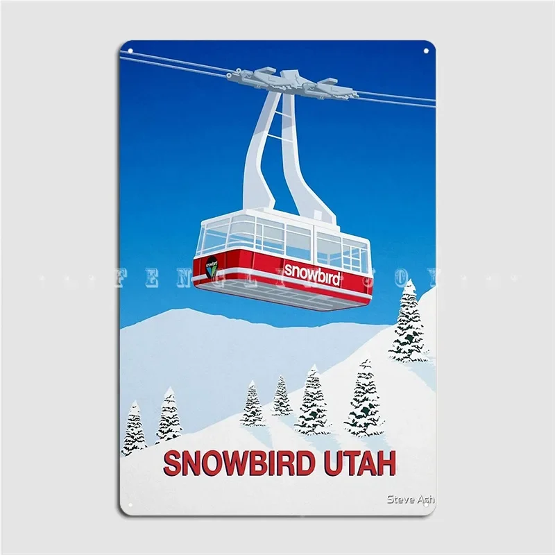 Snowbird Ski Resort Metal Sign Decoration Mural Wall Decor Club Tin sign Poster