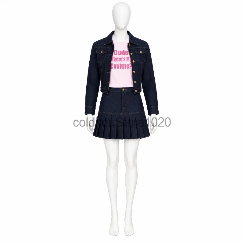 New White Chicks Cosplay Kevin Clothing for Men Women Fashion Denim Jacket Skirt Suit Adult Halloween Carnival Party Outfits view 3