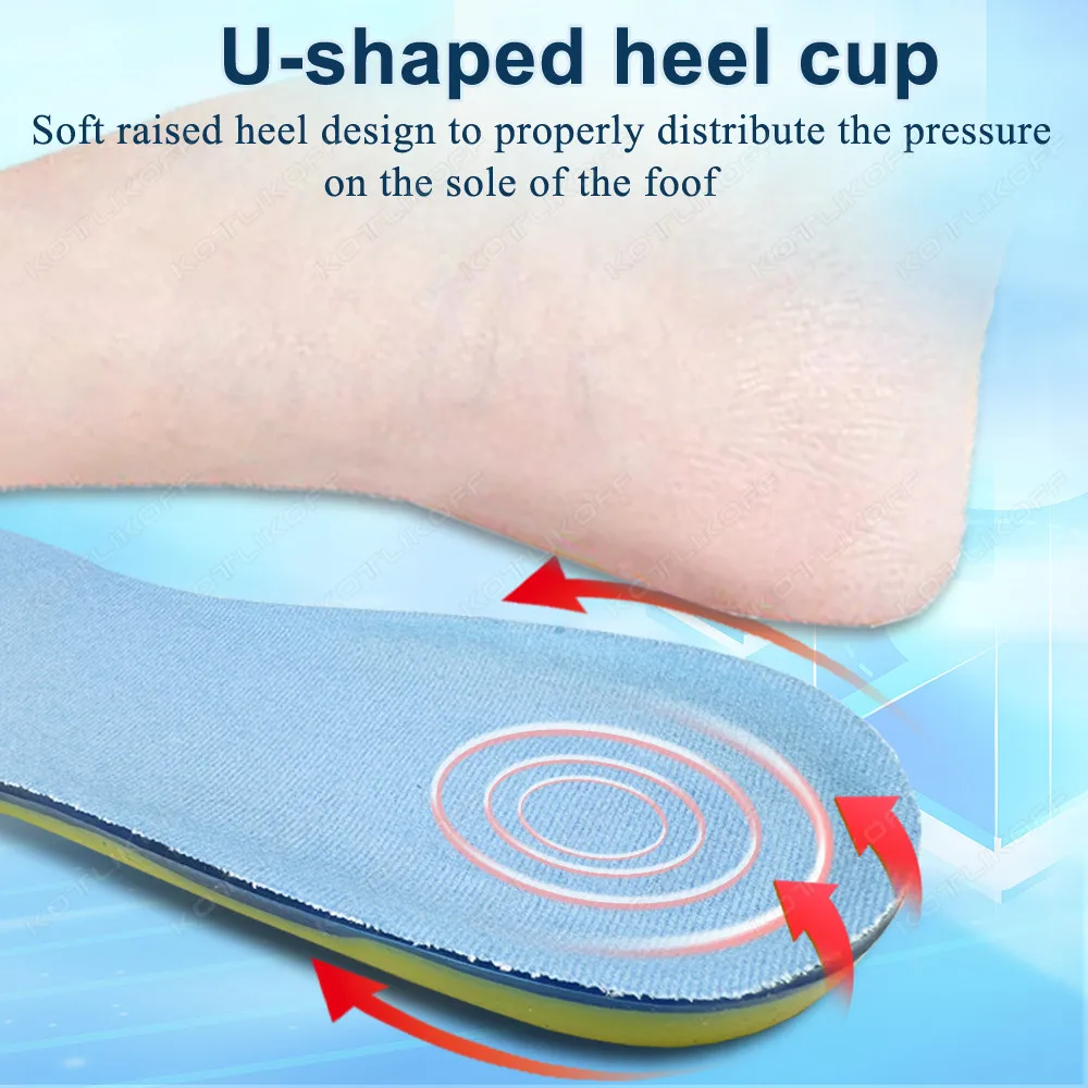 Semelles Orthopédiques en Gel de Silicone, Absorption des Chocs, Talon en Nid d\'Abeille, dehors, Course à Pied, Confortables et Souples