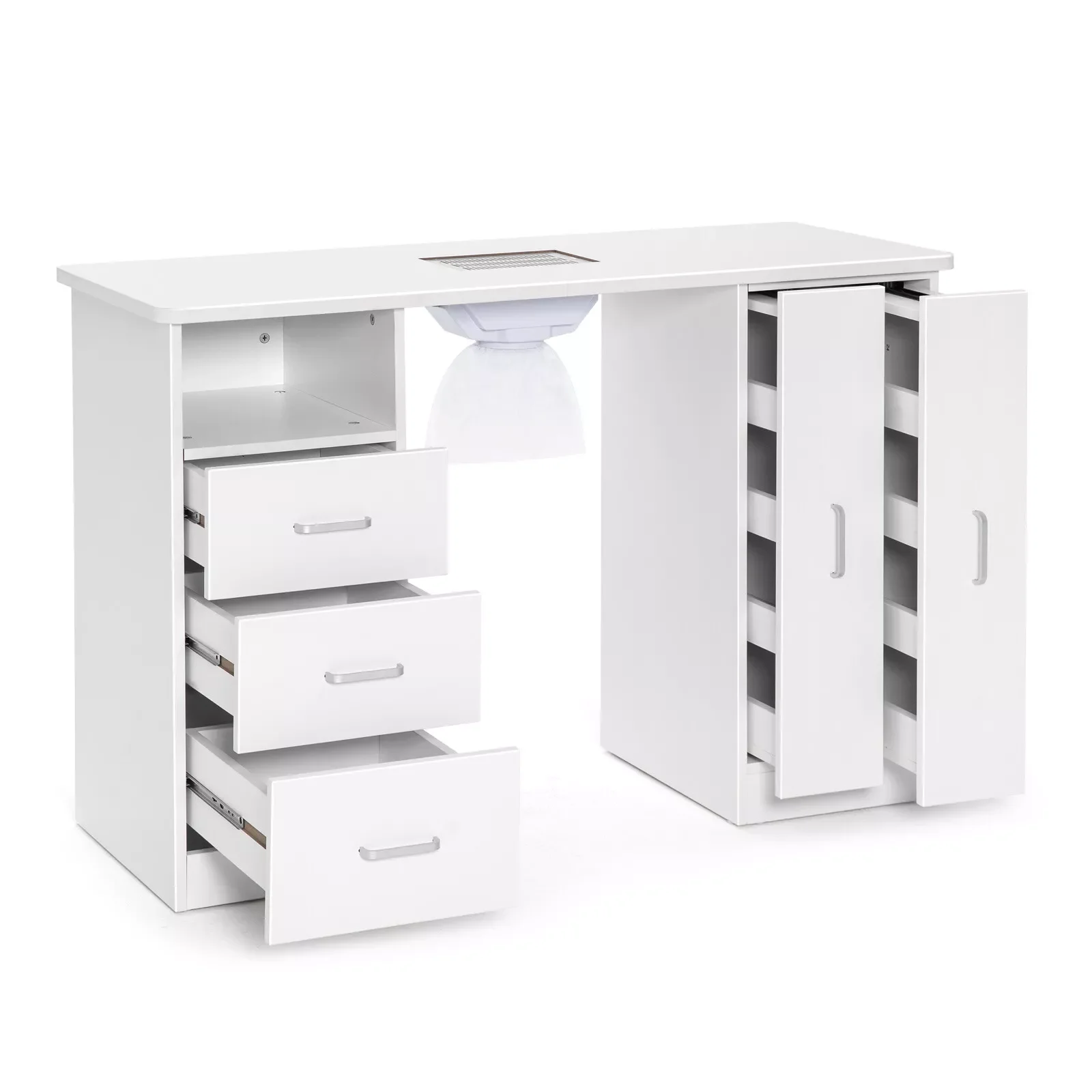 Salon  Furniture Multi-Functional Manicure Table High Quality Nail Desk  White Nail Polish Rack Drawers Table
