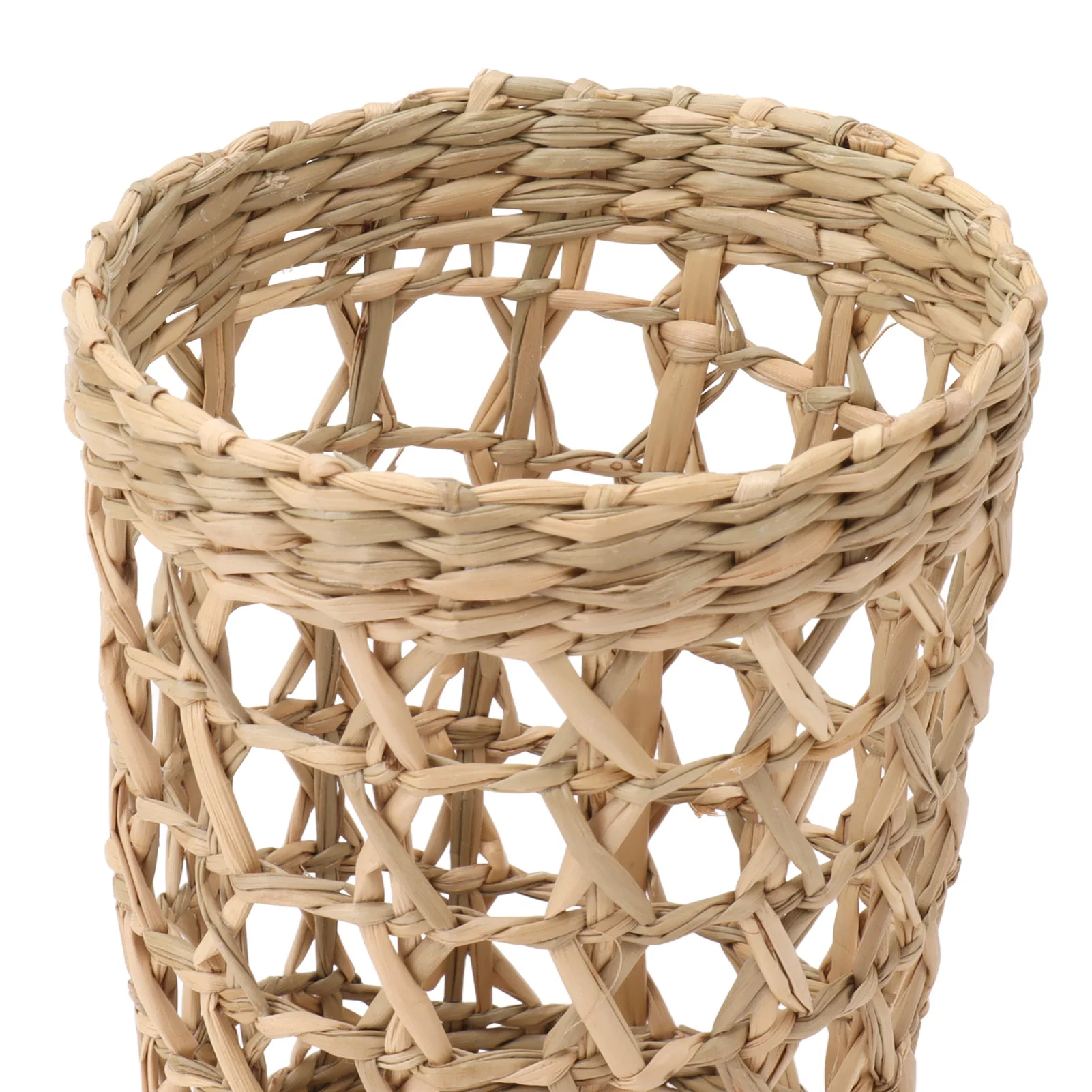 6pcs Straw Woven Cup Sleeve Anti Scald Cup Cover Hollow Mesh Design Cup Holders For Glass Cup Mugs