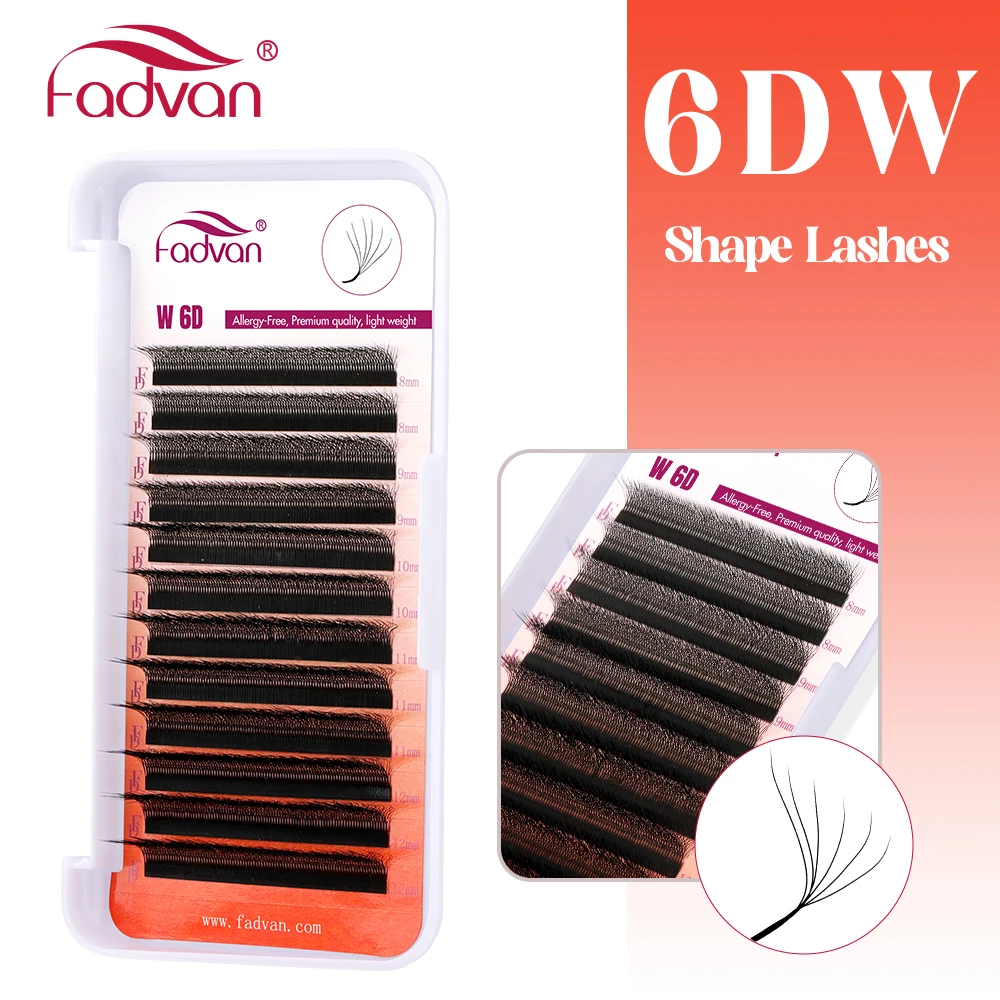 FADVAN 3D/4D/5D/6D/7D/8D W-förmige Wimpernverlängerung C D Curl Natürliche Nerz Wimpern Vorgefertigte Volumenfächer Falsche Wimpern Make-up-Zubehör