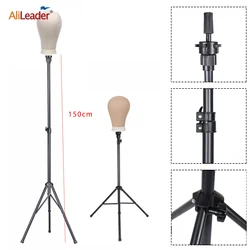 Wig Stand Tripod Adjustable Wig Head Stand 150Cm Metal Mannequin Head Stand Tripod For Wig Mannequin Head Holder For Display