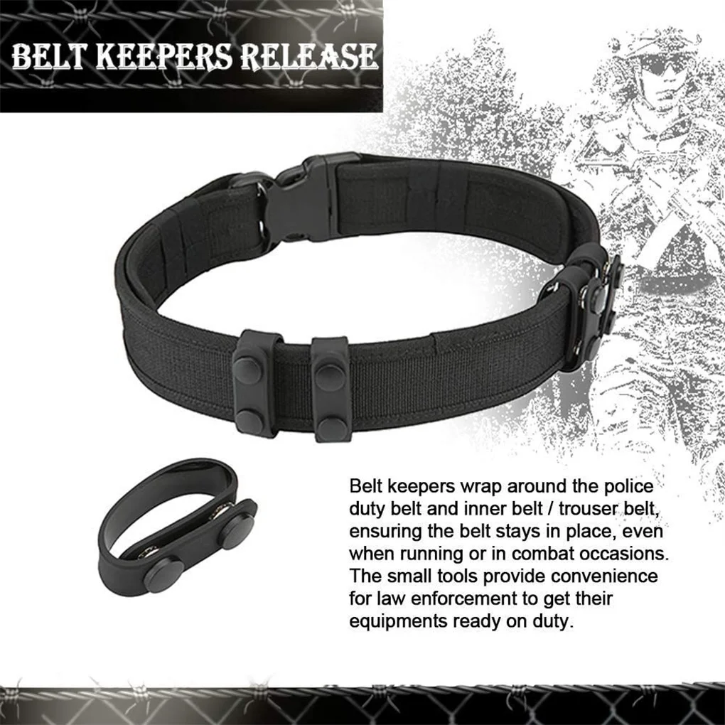 Portable Snap Button Belt Keeper High Strength Webbing Strap Outdoor Officer