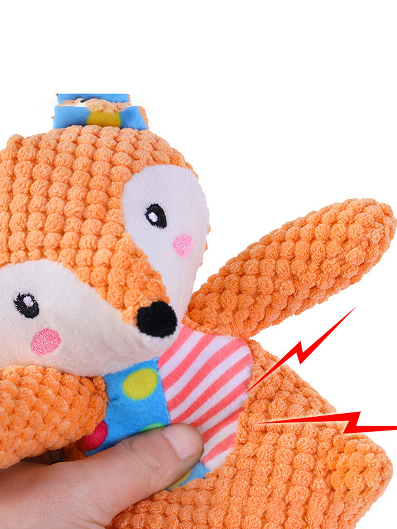 Plush Dog Toy Animals Shape Bite Resistant Squeaky Toys Corduroy Dog Toys for Small Large Dogs Puppy Pets Training Accessories