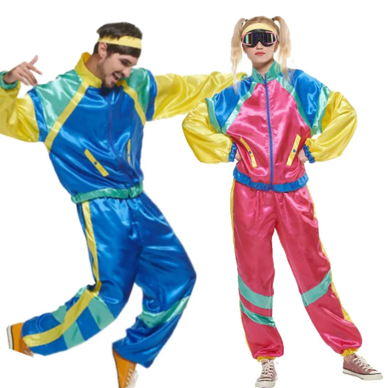 

loween Retro Disco 70s Couple Sle COS Hippie Dance Par Hip Hop Performance Clothing Women's Ethnic Stage Costume