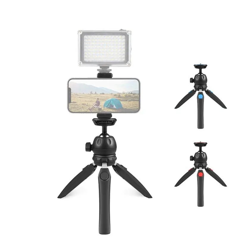 (ABDH) Mini trépied portable multifonctionnel pour VLOG et diffusion en direct, stabilisateur avec pince pour téléphone, support