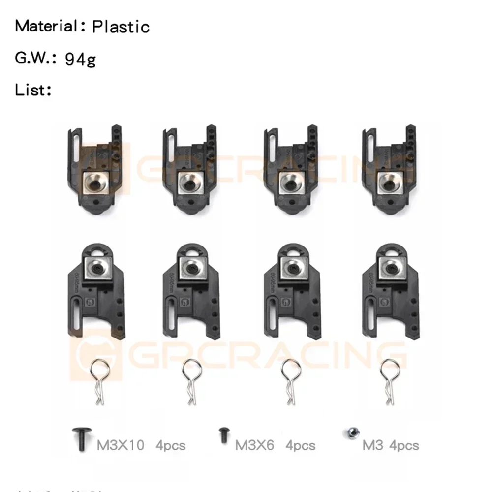 แม่เหล็กที่มองไม่เห็นรถเชลล์คอลัมน์โพสต์สําหรับ 1/10 Trxs Trx4 Trx6 G63 Scx10 Rc รถบรรทุกอะไหล่อัพเกรดอุปกรณ์เสริม