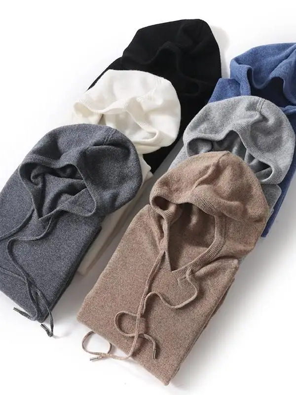 

Свитер из чистой шерсти Thiened, вязаный, повседневный, с дизайном спортивной шапки, базовый слой для молодых мужчин, осенний, для бизнеса...