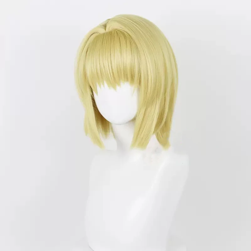 Hunter X Hunter Kurapika parrucca Cosplay 14.57in parrucca gialla dorata leggera parrucca sintetica resistente al calore Anime