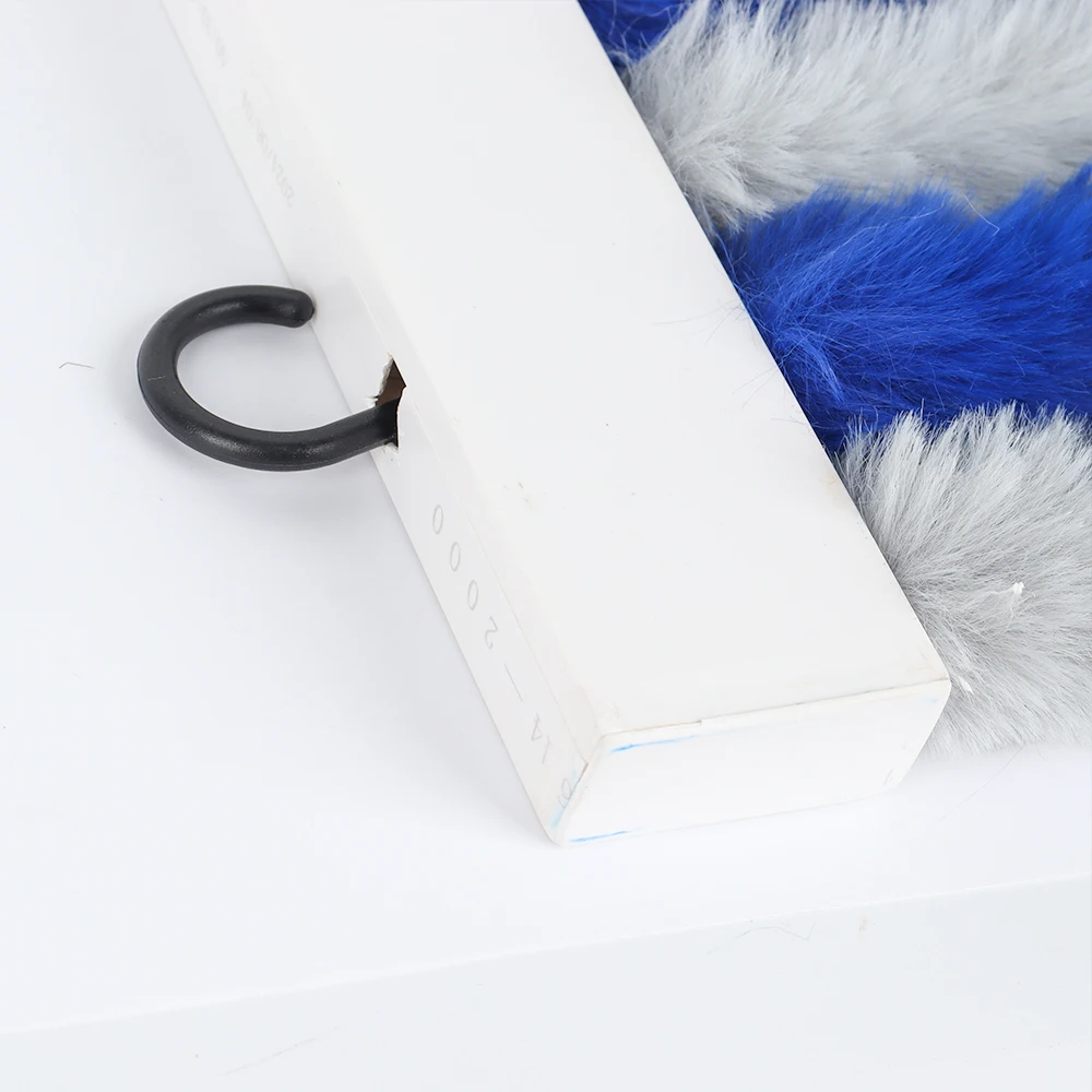 ديلوكس فو فرو المنك قافلة دخول ستارة الباب قابل للغسل أزرق رمادي 56X185 سم الشتاء قافلة متنقل RV أجزاء الملحقات #5