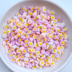 100pcs New Cute 6mm Resin Mini Chrysanthemum Flat Back Cabochon Scrapbook Kawaii DIY Embellishments Accessories