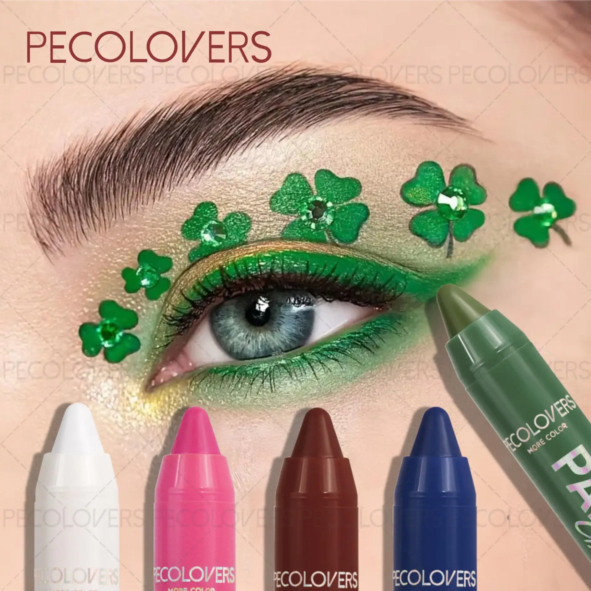 Waterproof Eyeshadow,Long-Lasting Matte Finish,Rainbow Colorful Paint Pen,Music Festivals, Party Makeup, Stage Performance