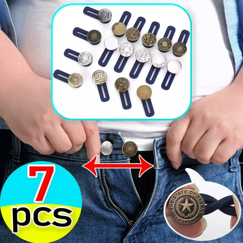 Celana Jeans sangat elastis, celana jins sangat elastis, kancing kokoh, anti korosi, CELANA dapat disesuaikan, gesper pegas, celana logam pemanjang pinggang