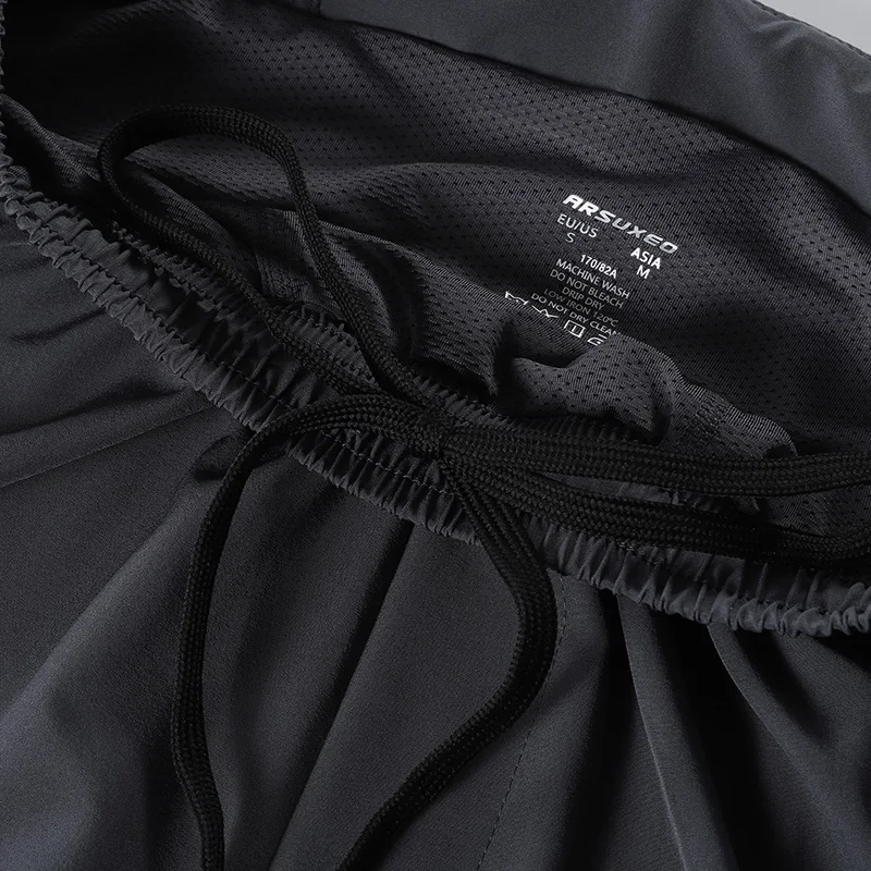 ARSUXEO Running Shorts Men Gym Fitness Training Sports Pants Outdoor Workout Jogging Multi Pocket Sportswear Quick Dry Yoga B206