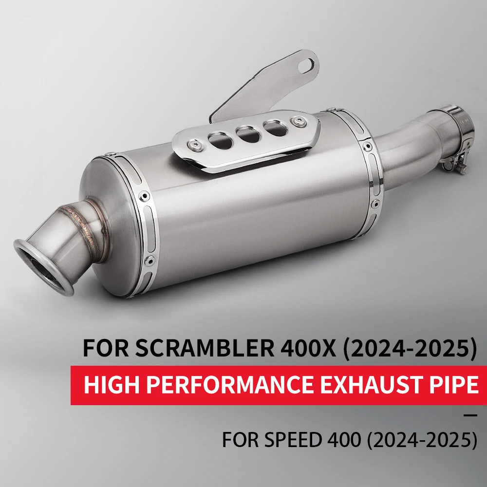 Slip on Motorcycle exhaust pipe suitable for Scrambler 400X exhaust pipe middle section 2024 - 2025