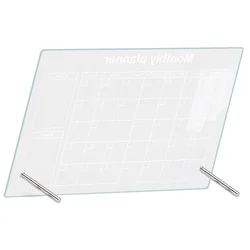 White Board Whiteboard Transparent Writing Dry Erase Table Memo with Pen Glass Desktop Acrylic Clear Office