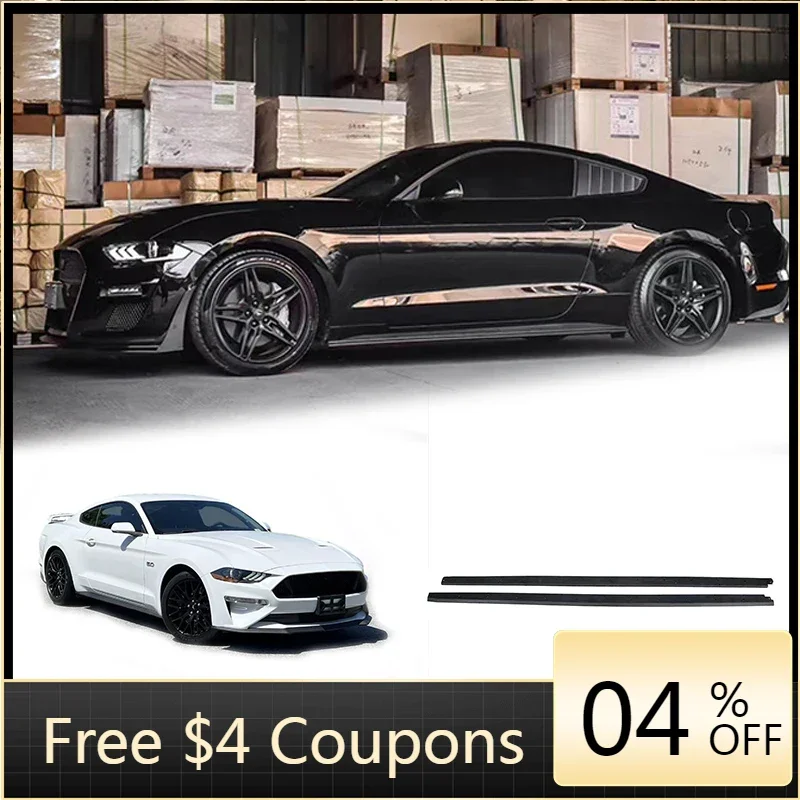 

BR RTR Side Skirts Gloss Black Side Skirts Side Spoiler For Mustang 2018-2022
