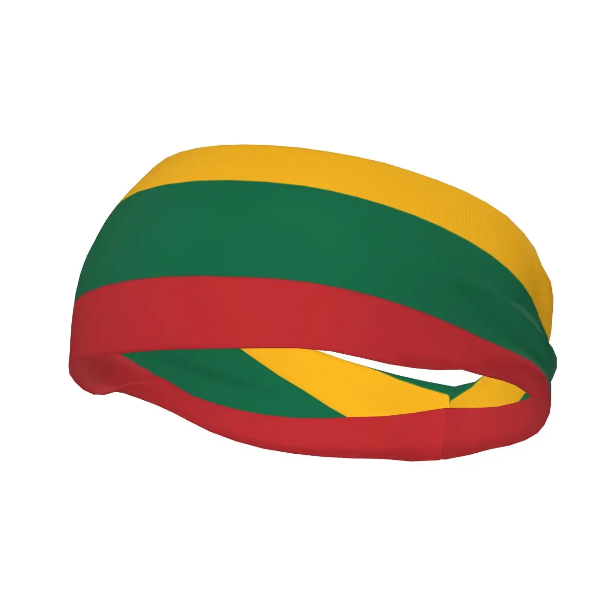 

Headband Sports Yoga Fitness Stretch Sweatband Hair Band Elasticity Headband Flag Of Lithuania Print