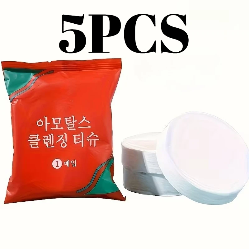 5PCS Compressed Towel Tablets Expandable Disposable Face Towels Lightweight Portable for Camping Hiking Gym Hotel Business Trip