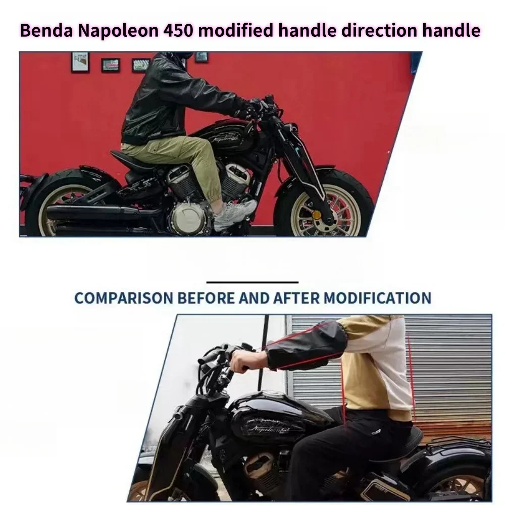 For Benda Napoleon 450 Modified Handlebar Direction Handle, Modified Handlebar Direction Handle Faucet Handle Heightene