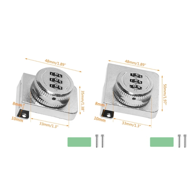 Mini 3-cijferig combinatiekastslot Keyless glazen vitrineslot met code