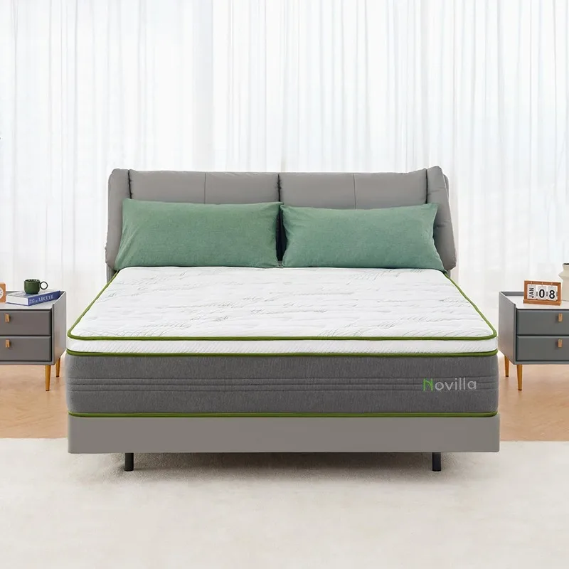 

12 Inch Gel Memory Foam Hybrid Mattress with Individually Pocket Springs, Breathable Mattresses Queen for Cool Sleep