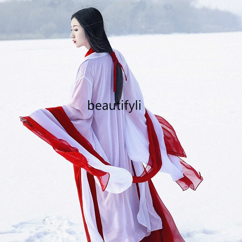 Ancient Style Martial Arts Costume Women's Han Chinese Clothing Chinese Style Suit Super Fairy Elegant