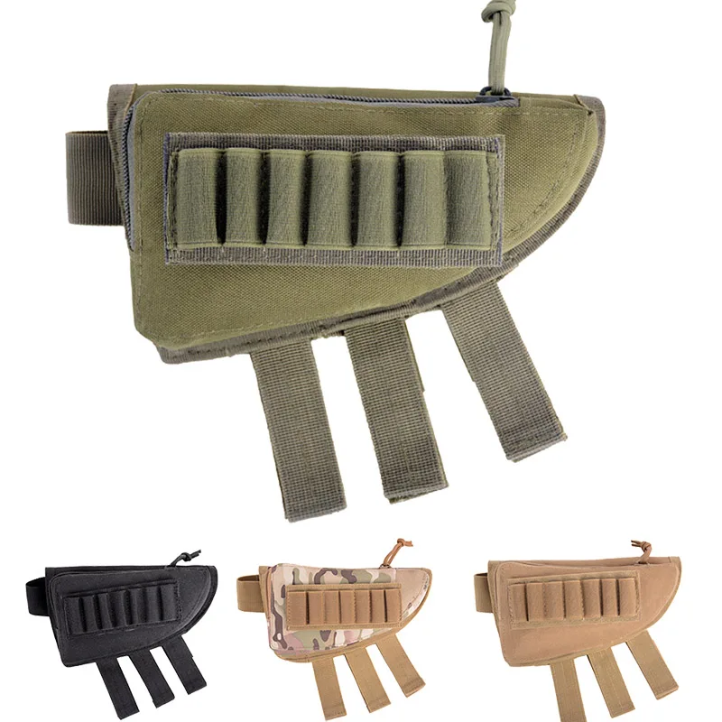 Portable Adjustable Tactical Butt Stock Rifle Cheek Rest Pouch Bullet Holder Bag Ammo Box Cartridge Mag Magazine High Quality