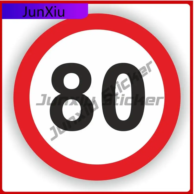 

Speed Limit 80 Warning Sticker Unique Truck Wall Scratch Cover Vehicle Decor Vinyl Decal For Car Truck SUV Window Bumper Laptop