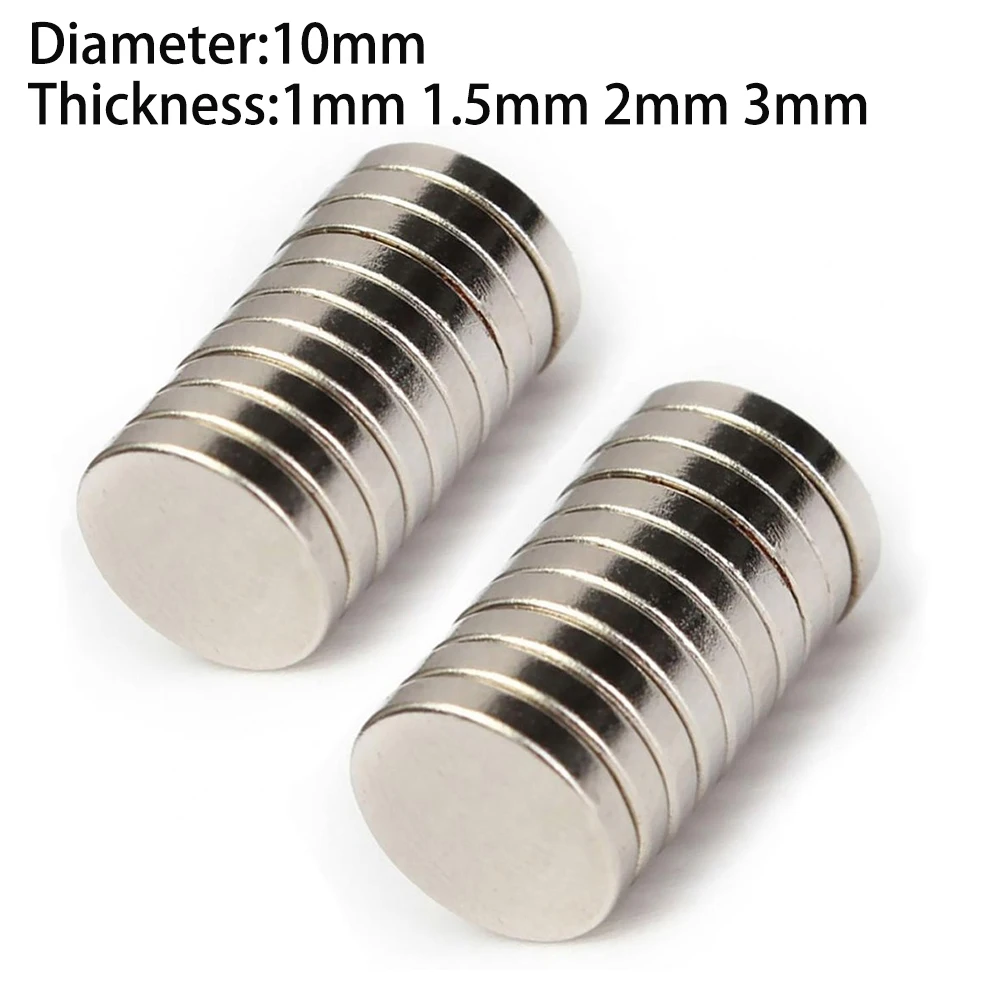 

10/20/50Pcs 10x1 10x2 10x3mm Round Disc Blocks Rare Earth Neodymium Magnets Powerful Strong Permanent Magnetic Imanes Disc