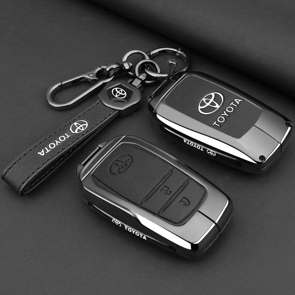 

Для Toyota 2026, популярный кожаный чехол для ключей от автомобиля, чехол для Toyota C-HR Hilux Fortuner Land Cruiser 200 Camry Corolla Crown RAV4 2023 202