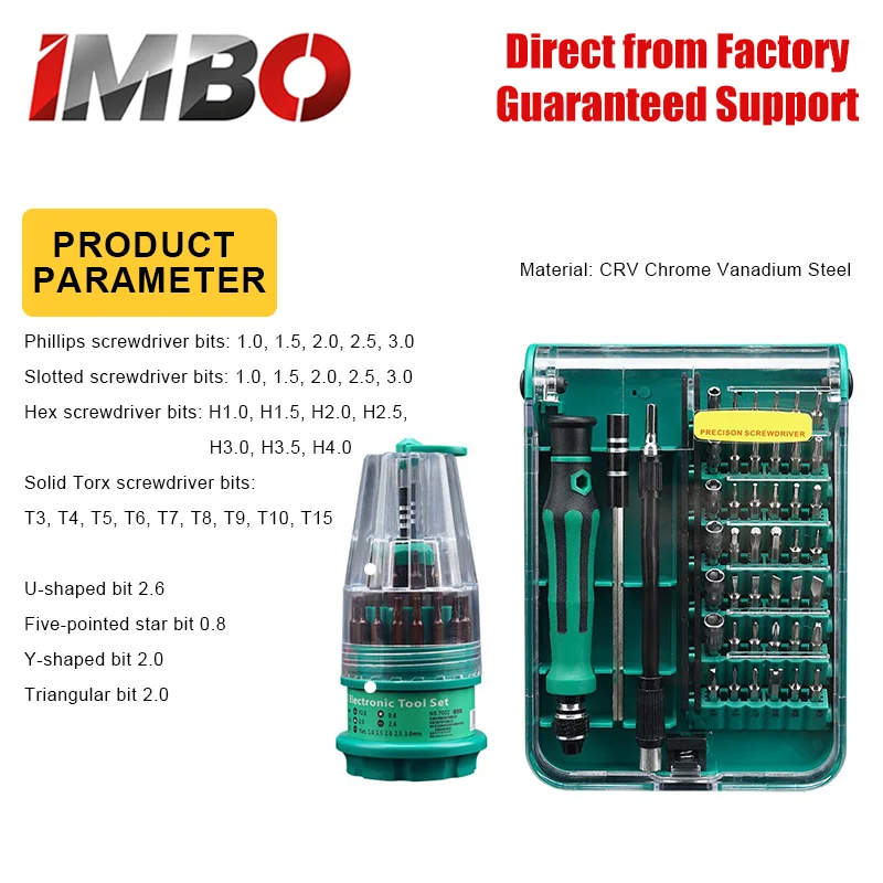 Precision Screwdriver Set 33-in-1/ 45-in-1/61-in-1 Magnetic Bits for Electronics Repair with Tweezers, Suction Cup & Case