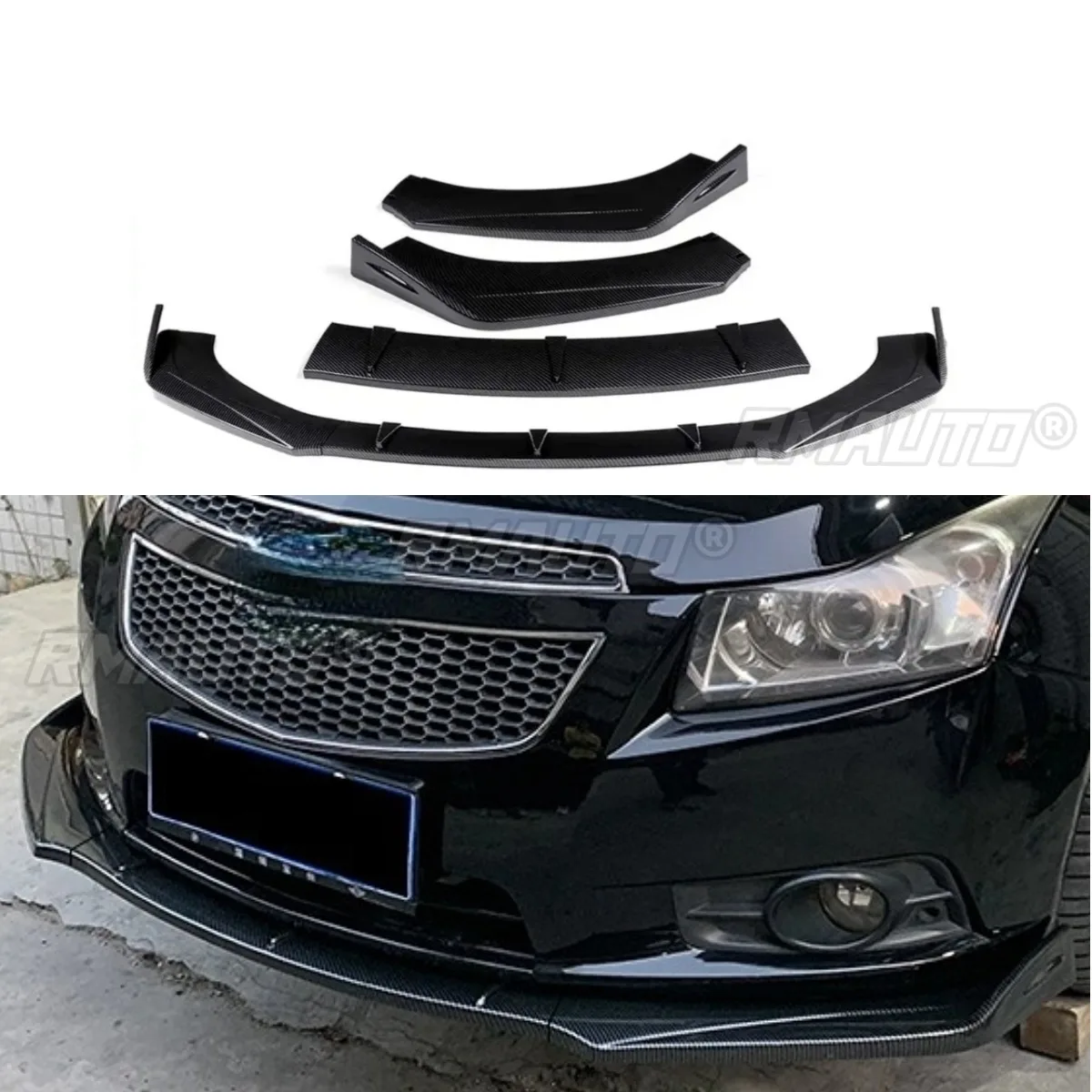 Para Chevrolet Cruze coche parachoques delantero labio divisor difusor alerón para Chevrolet Cruze 2009-2015 protector de parachoques accesorios de coche
