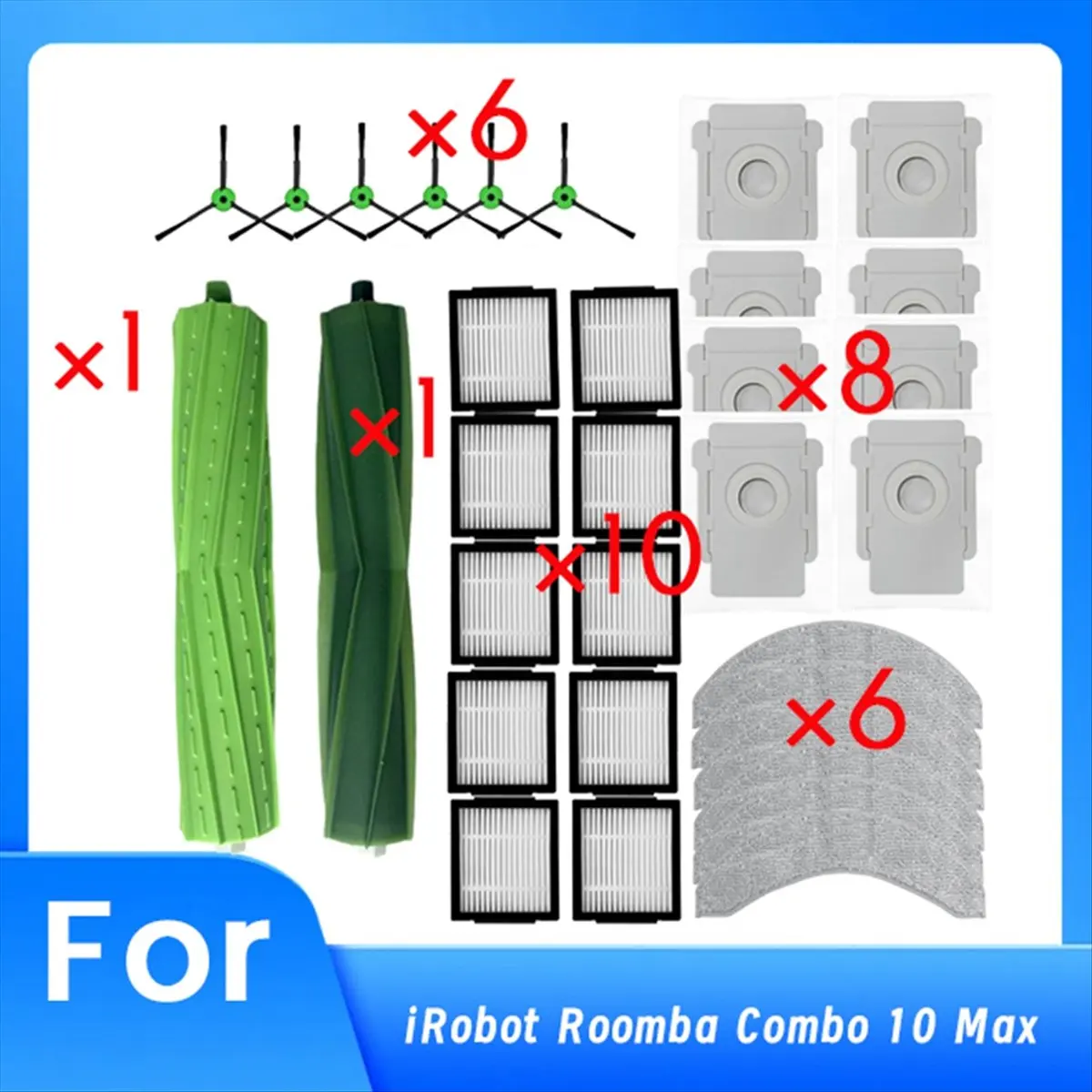 

A119I For Combo 10 Max Robot Vacuum Main Side Brush Mop Filter Dust Bag Ultra Accessories