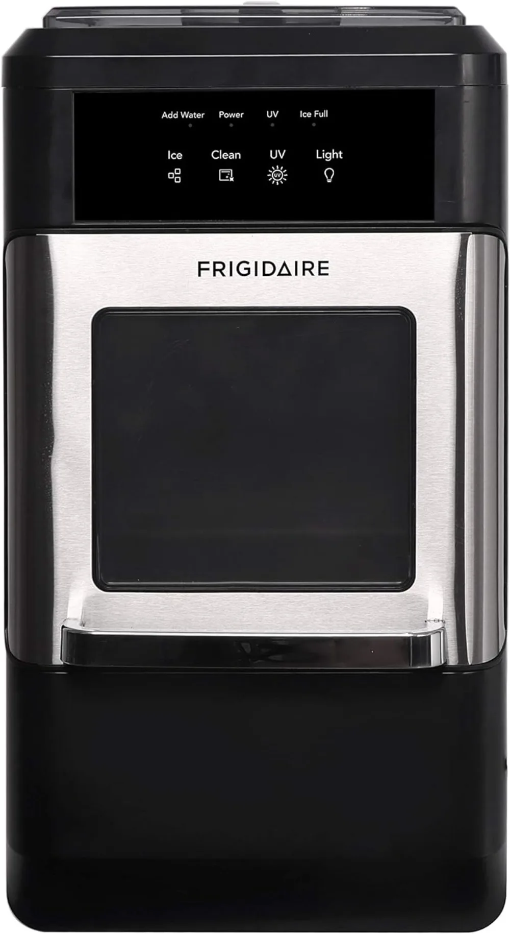 Frigidaire EFIC235-AMZ meja renyah, pembuat es bongkahan dapat disetel, 44lbs Per hari, fungsi pembersihan sendiri